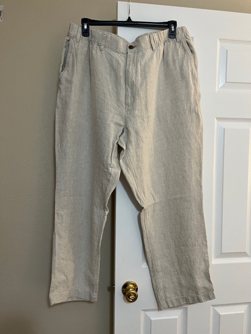 Caribbean Natural Beige Linen Pants